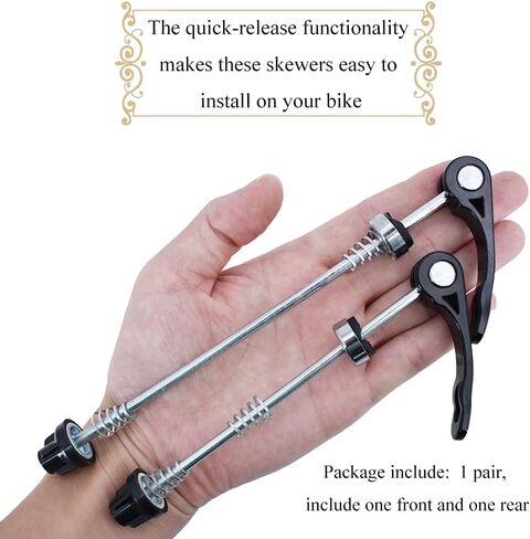 Bicycle Skewers Quick Release Axle Skewers Aluminum nut deep Thread Secure fit Thick Gauge Springs Elasticity Front Rear Bike Axle Wheel Hub for MTB Mountain Road Bike BMX in Saudi Arabia