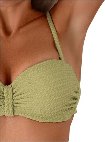 SweatyRocks Women's 2 Piece Swimsuits Ruched Textured Bikini Set Cheeky Swimwear in Saudi Arabia