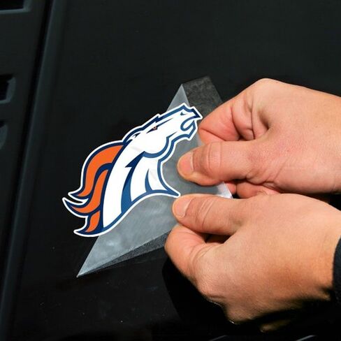 Wincraft NFL Denver Broncos 63044011 Perfect Cut Color Decal, 4" x 4", Black in Saudi Arabia
