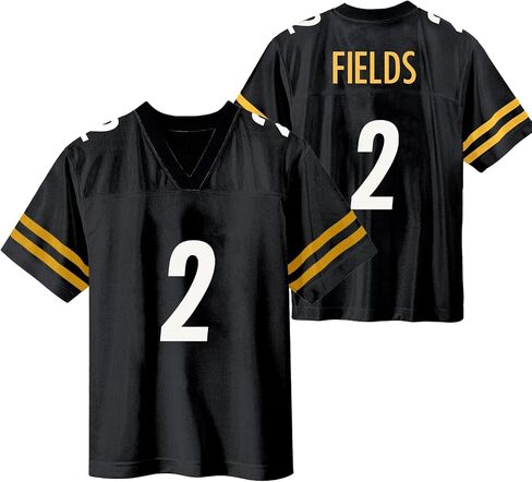 Justin Fields Pittsburgh Steelers Black #2 NFL Kids Youth 4-20 Name and Number Team Color Home Player Jersey in Saudi Arabia