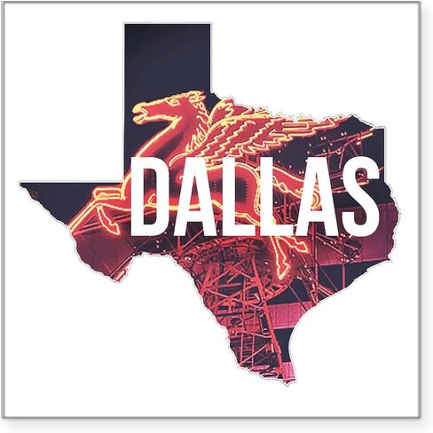 ملصق مربع CafePress Dallas Pegasus مقاس 3 × 3 ملصق ممتص للصدمات مربع للسيارة in Kuwait