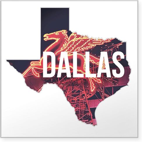 ملصق مربع CafePress Dallas Pegasus مقاس 3 × 3 ملصق ممتص للصدمات مربع للسيارة in Saudi Arabia