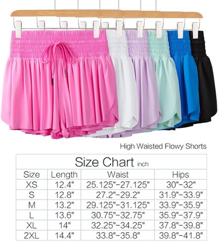 Flowy Athletic Shorts for Women Workout Running Gym Yoga Tennis High Waist with Pockets Cute Clothes Casual Summer in Saudi Arabia