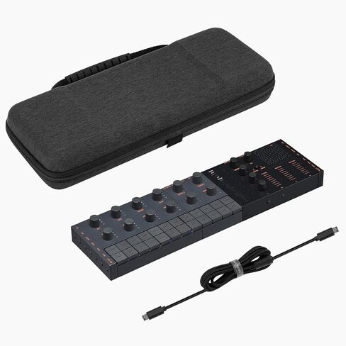 GEEKRIA Audio Interface Carrying Case, Compatible with Yamaha SEQTRAK/Mobile Music Ideastation, EVA Hard Shell Portable Travel Bag (Dark Gray) in Saudi Arabia