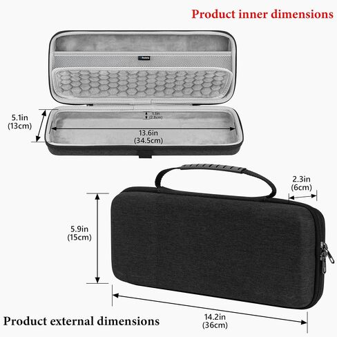 GEEKRIA Audio Interface Carrying Case, Compatible with Yamaha SEQTRAK/Mobile Music Ideastation, EVA Hard Shell Portable Travel Bag (Dark Gray) in Saudi Arabia