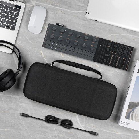 GEEKRIA Audio Interface Carrying Case, Compatible with Yamaha SEQTRAK/Mobile Music Ideastation, EVA Hard Shell Portable Travel Bag (Dark Gray) in Saudi Arabia