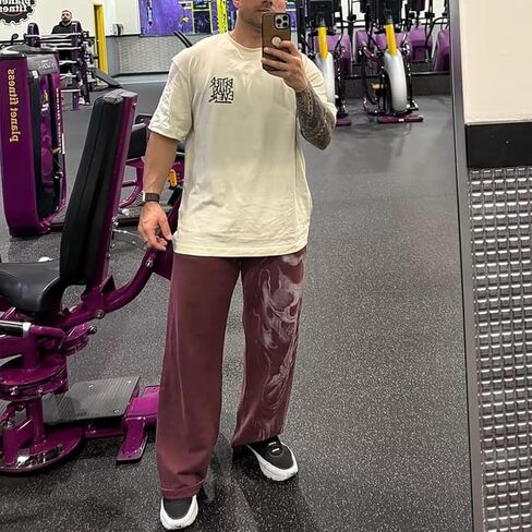 بنطال رياضي برسوم جرافيك للرجال على طراز Gothic Punk Streetwear Joggers Gym Workout Lounge Pants مع جيوب in Kuwait