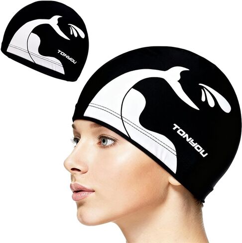 Pattern Waterproof and Comfortable Unbreakable Adult Unisex Swimming Cap，Fish in Saudi Arabia