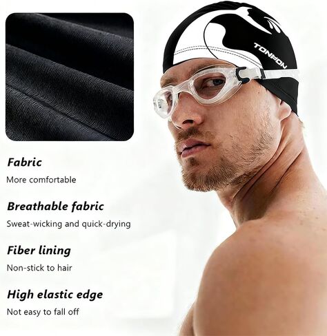 Pattern Waterproof and Comfortable Unbreakable Adult Unisex Swimming Cap，Fish in Saudi Arabia
