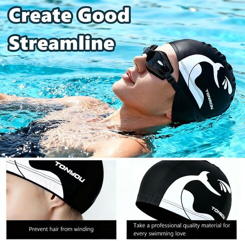 Pattern Waterproof and Comfortable Unbreakable Adult Unisex Swimming Cap，Fish in Saudi Arabia