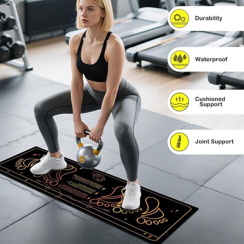 Exercise Mat Perfect for Squats, Leg and Ab Workouts, Squat guide mat, Squat Step Position, Squat Mat Knee Mat Lightweight and Portable for Men and Women in Saudi Arabia