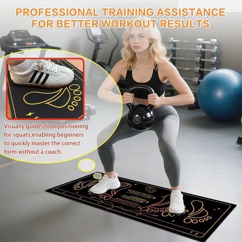 Exercise Mat Perfect for Squats, Leg and Ab Workouts, Squat guide mat, Squat Step Position, Squat Mat Knee Mat Lightweight and Portable for Men and Women in Saudi Arabia