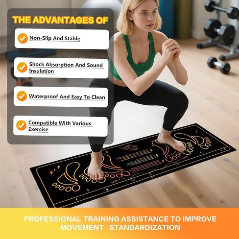 Exercise Mat Perfect for Squats, Leg and Ab Workouts, Squat guide mat, Squat Step Position, Squat Mat Knee Mat Lightweight and Portable for Men and Women in Saudi Arabia