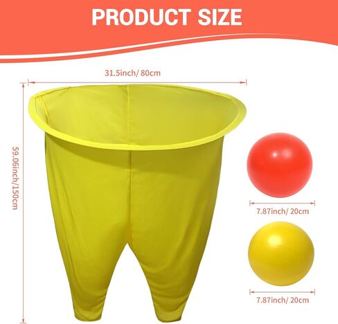 Giant Granny Pants Toss Game Set for Adults Giant Pants Outdoor Game Sets with 8 Bouncy Balls and 1 Pump Oversized Fun Outdoor Family Recreational Yard Tossing Games in Saudi Arabia