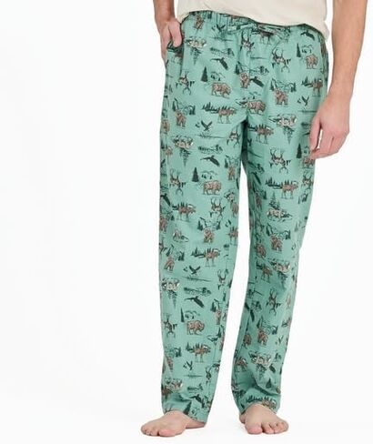 Life is Good. Men's Classic Sleep Pant, Granite Green, Large in Saudi Arabia
