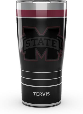 Tervis Traveler Mississippi State Bulldogs - كوب سفر معزول ثلاثي الجدران للعبة الليلية يحافظ على المشروبات باردة وساخنة، 20 أونصة، من الفولاذ المقاوم للصدأ in Saudi Arabia