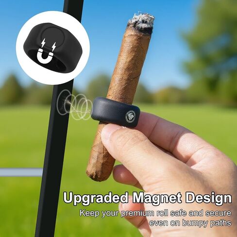 Magnetic Holder for Golf Cart - Ultra Strong Magnet & Secure Clip, Fits 42-54 Ring Gauge - Portable Holder for Golfing, Fishing, Grilling & Outdoor Use in Saudi Arabia