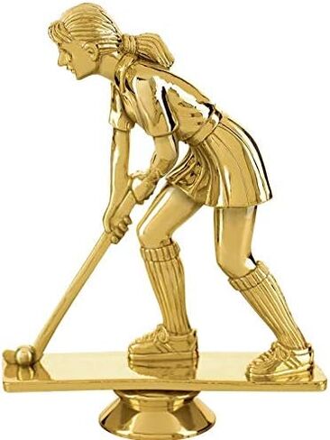 Crown Awards Field Hockey Trophies with Custom Engraving, 7.25" Personalized Girls Field Hockey Trophy On Deluxe Round Base Prime in Saudi Arabia