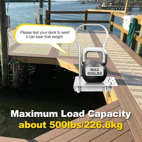 Boat Boarding Platforms with Handrail, Dock Extension Step with Safety Grab Bar, Folding Dock Boarding Platforms for Marina, Docks, Deck, Boat (500LBs Capacity,Silver) in Saudi Arabia
