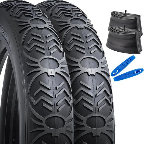 YUNSCM 2-PCS 26" Fat E-Bike Tires 26X4.0/(100-559) and 26" Heavy Duty Bike Tubes Schrader Valve Compatible with Road Bike 26 X 4.0 Bicycle E-Bike Tires and Tubes (Y-1291) in Saudi Arabia