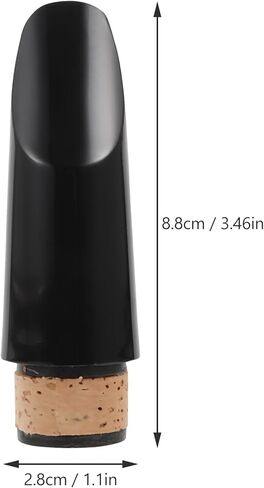 Generic B Flat Clarinet Mouthpiece Replacement Smooth Surface Durable Black Clarinet Flute Head Accessory for Students and Professionals in Saudi Arabia