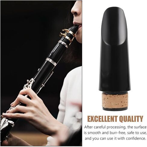 Generic B Flat Clarinet Mouthpiece Replacement Smooth Surface Durable Black Clarinet Flute Head Accessory for Students and Professionals in Saudi Arabia