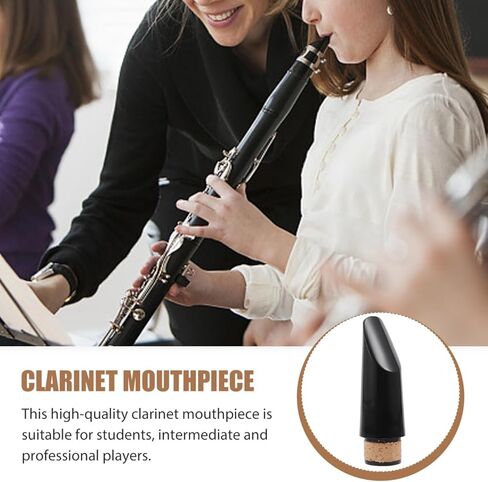 Generic B Flat Clarinet Mouthpiece Replacement Smooth Surface Durable Black Clarinet Flute Head Accessory for Students and Professionals in Saudi Arabia