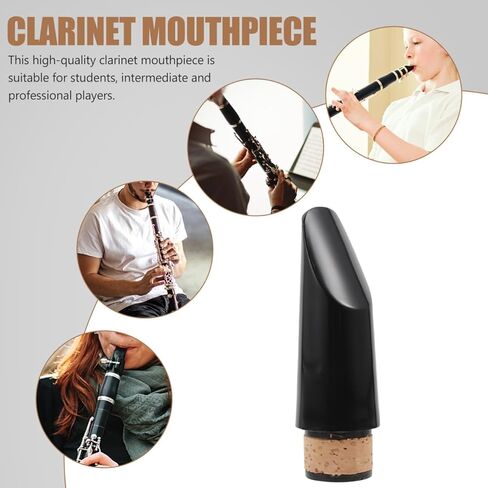 Generic B Flat Clarinet Mouthpiece Replacement Smooth Surface Durable Black Clarinet Flute Head Accessory for Students and Professionals in Saudi Arabia