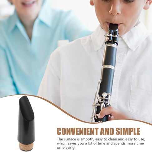 Generic B Flat Clarinet Mouthpiece Replacement Smooth Surface Durable Black Clarinet Flute Head Accessory for Students and Professionals in Saudi Arabia
