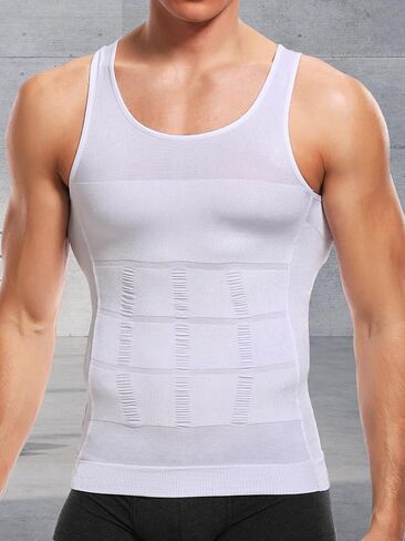 Men Slimming Body Shaper Vest Gynecomastia Compression Shirts Tummy Control Shapewear Moobs Undershirt Tank Top in Saudi Arabia