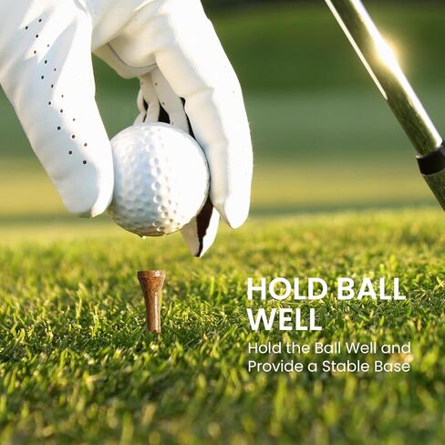 Amy Sport Golf Tees خشب البتولا الغربي 5X أكثر متانة 5X أقوى قيمة 50 حزمة 1 1/2 2 3/4 3 1/4 بوصة، تقلل الاحتكاك الخشبي طويل الأمد، قاعدة متينة طويلة القامة لتحقيق الاستقرار in Kuwait