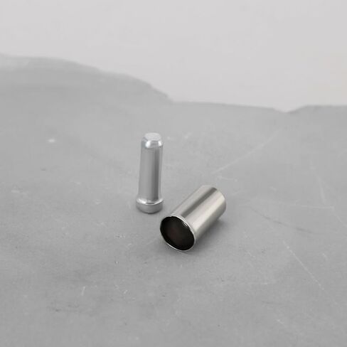 ECSiNG 100pcs Bicycle Brake Cable End Caps Set 5mm Mountain Bikes Brake Cable End Caps MTB Aluminum Brake Cable Housing End Caps Silver in Saudi Arabia