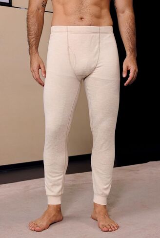 Herberton Men's Thermal Long Johns Extra Knee Layer Fleece Leggings Underwear Pant for Cold Weather (S-XXL) in Saudi Arabia
