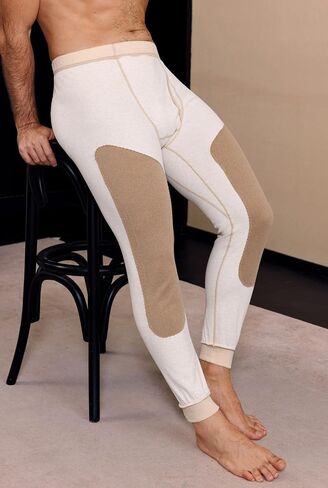 Herberton Men's Thermal Long Johns Extra Knee Layer Fleece Leggings Underwear Pant for Cold Weather (S-XXL) in Saudi Arabia