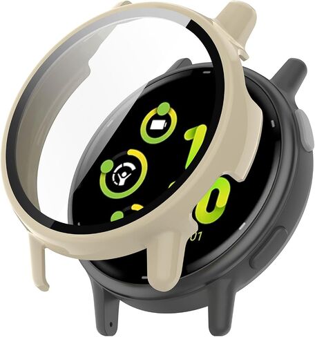 عبوتان لواقي شاشة Garmin Vivoactive 5، حافظة من الزجاج المقوى عالي الدقة Vivoactive 5 (أسود) in Kuwait