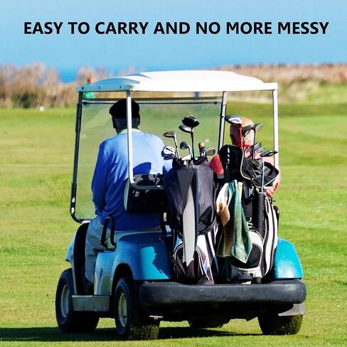 Microfiber Golf Towel(16" X 16") with Carabiner Clip,Hook and Loop Fastener-Blue in Saudi Arabia