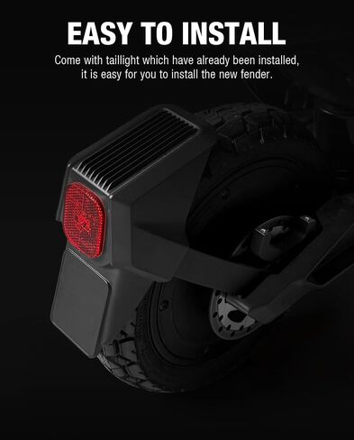 مجموعة الحاجز الخلفي للسكوتر مع الضوء الخلفي المتكامل المتوافق مع Ninebot من Segway ZT3 Pro Kickscooter، ZT3 Scooter Support Rear Mudguard Fender ملحق الملحقات الأصلية in Saudi Arabia