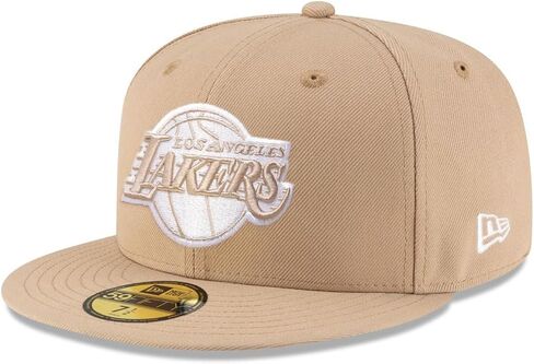 قبعة New Era LA Los Angeles Lakers 59FIFTY Tonal Camel White مناسبة in Saudi Arabia