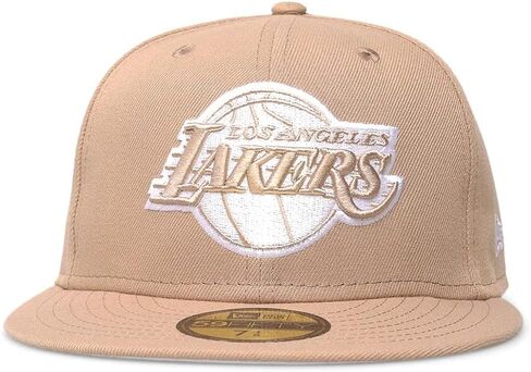 قبعة New Era LA Los Angeles Lakers 59FIFTY Tonal Camel White مناسبة in Saudi Arabia