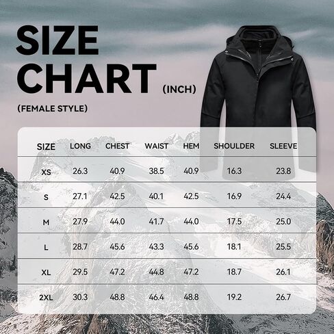 Women's Hooded Winter Jacket Warm Fleece Lining Detachable Mountaineering Jacket Snow Raincoat in Saudi Arabia