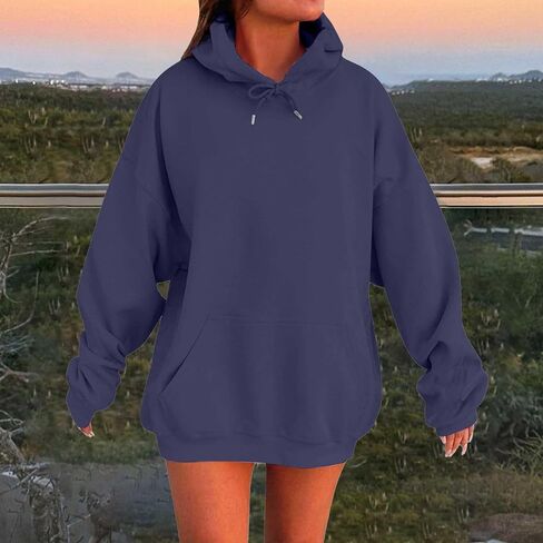 GOKKILRW Hoodies Women Plain Pullover Sweatshirts Oversized Long Sleeve Sweat Shirts Y2K Tops 2025 Fall Trendy Preppy Clothes in Saudi Arabia