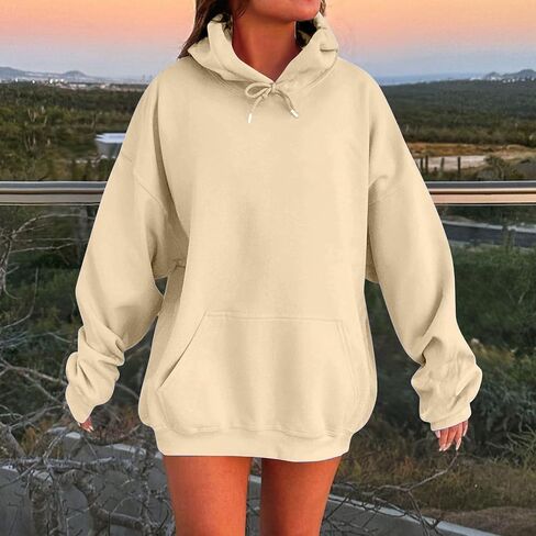 GOKKILRW Hoodies Women Plain Pullover Sweatshirts Oversized Long Sleeve Sweat Shirts Y2K Tops 2025 Fall Trendy Preppy Clothes in Saudi Arabia