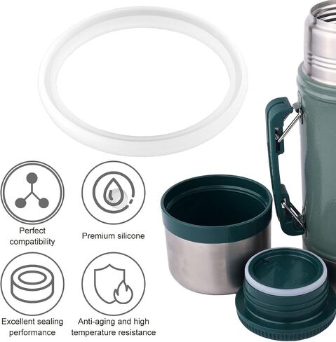 6pcs Gasket Replacement for Stanley Classic 24oz Food Jar, Silicone Sealing Ring Accessory for Thermos Seal Parts Leak-Proof Water Bottle Lid O Ring for Stanley Classic Tumblers 24oz BPA Free in Saudi Arabia