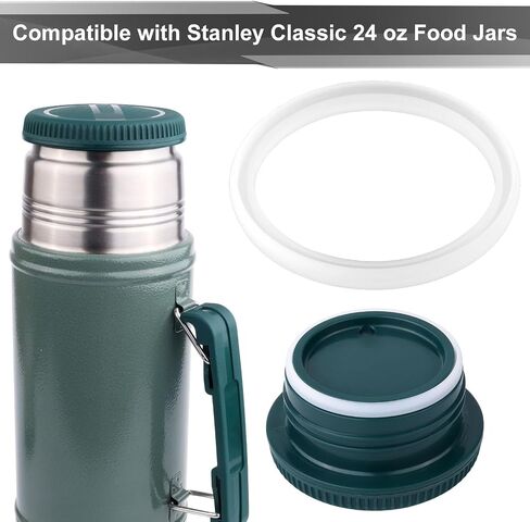6pcs Gasket Replacement for Stanley Classic 24oz Food Jar, Silicone Sealing Ring Accessory for Thermos Seal Parts Leak-Proof Water Bottle Lid O Ring for Stanley Classic Tumblers 24oz BPA Free in Saudi Arabia