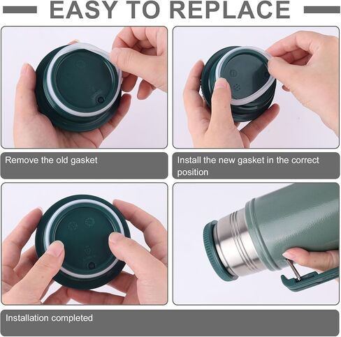 6pcs Gasket Replacement for Stanley Classic 24oz Food Jar, Silicone Sealing Ring Accessory for Thermos Seal Parts Leak-Proof Water Bottle Lid O Ring for Stanley Classic Tumblers 24oz BPA Free in Saudi Arabia