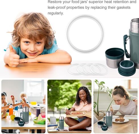 6pcs Gasket Replacement for Stanley Classic 24oz Food Jar, Silicone Sealing Ring Accessory for Thermos Seal Parts Leak-Proof Water Bottle Lid O Ring for Stanley Classic Tumblers 24oz BPA Free in Saudi Arabia