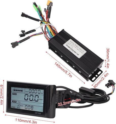 وحدة تحكم بمحرك بدون فرشاة من Alomejor، فعالة وسهلة التحكم، وحدة تحكم بشاشة LCD، 30 أمبير، 3 أوضاع جيبية، تصميم مدمج للدراجات البخارية الكهربائية، الدراجة الإلكترونية، لوح التزلج، عجلة العجلات in Saudi Arabia