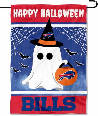 Buffalo Bills Happy Halloween Garden Flag Double Sided Banner in Saudi Arabia