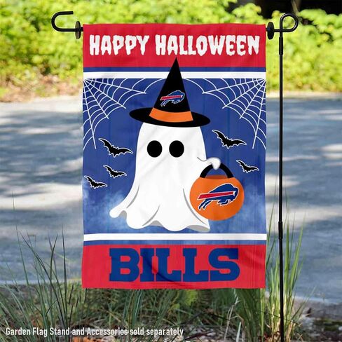 Buffalo Bills Happy Halloween Garden Flag Double Sided Banner in Saudi Arabia