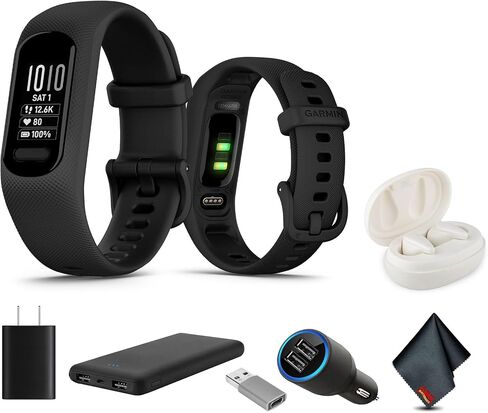 Garmin vívosmart 5، جهاز تعقب اللياقة البدنية، بطارية طويلة الأمد، تصميم بسيط، حزمة Cool Mint مع شاحن حائط USB + المزيد in Saudi Arabia